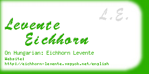 levente eichhorn business card